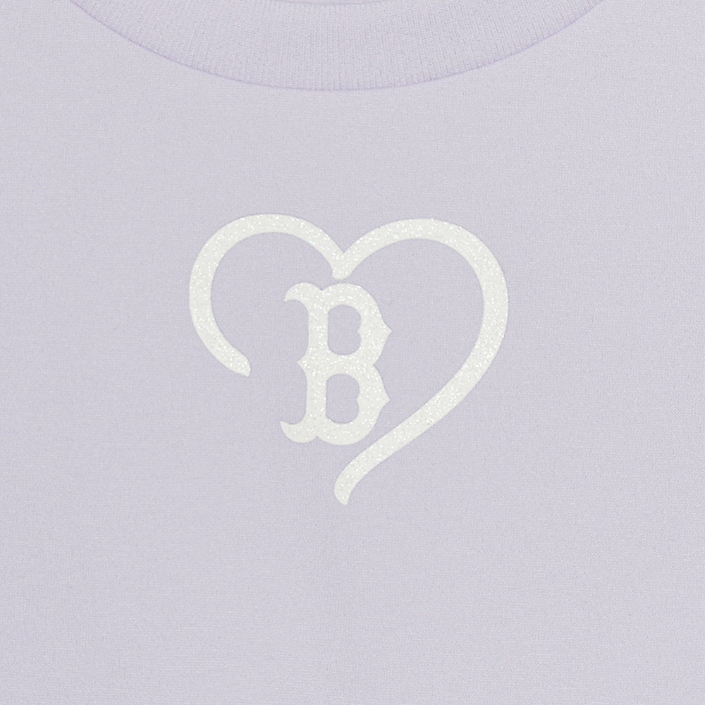 MLB KIDS 涼感 速乾短袖T恤 童裝 Heart系列 波士頓紅襪隊 (7FTSH0353-43LDL)