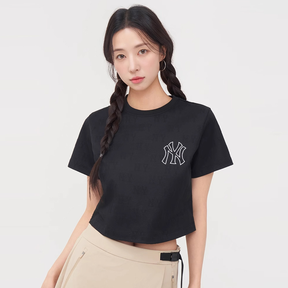 MLB 女版短袖T恤 Monogram系列 紐約洋基隊 (3FTSM0153-50BKS)