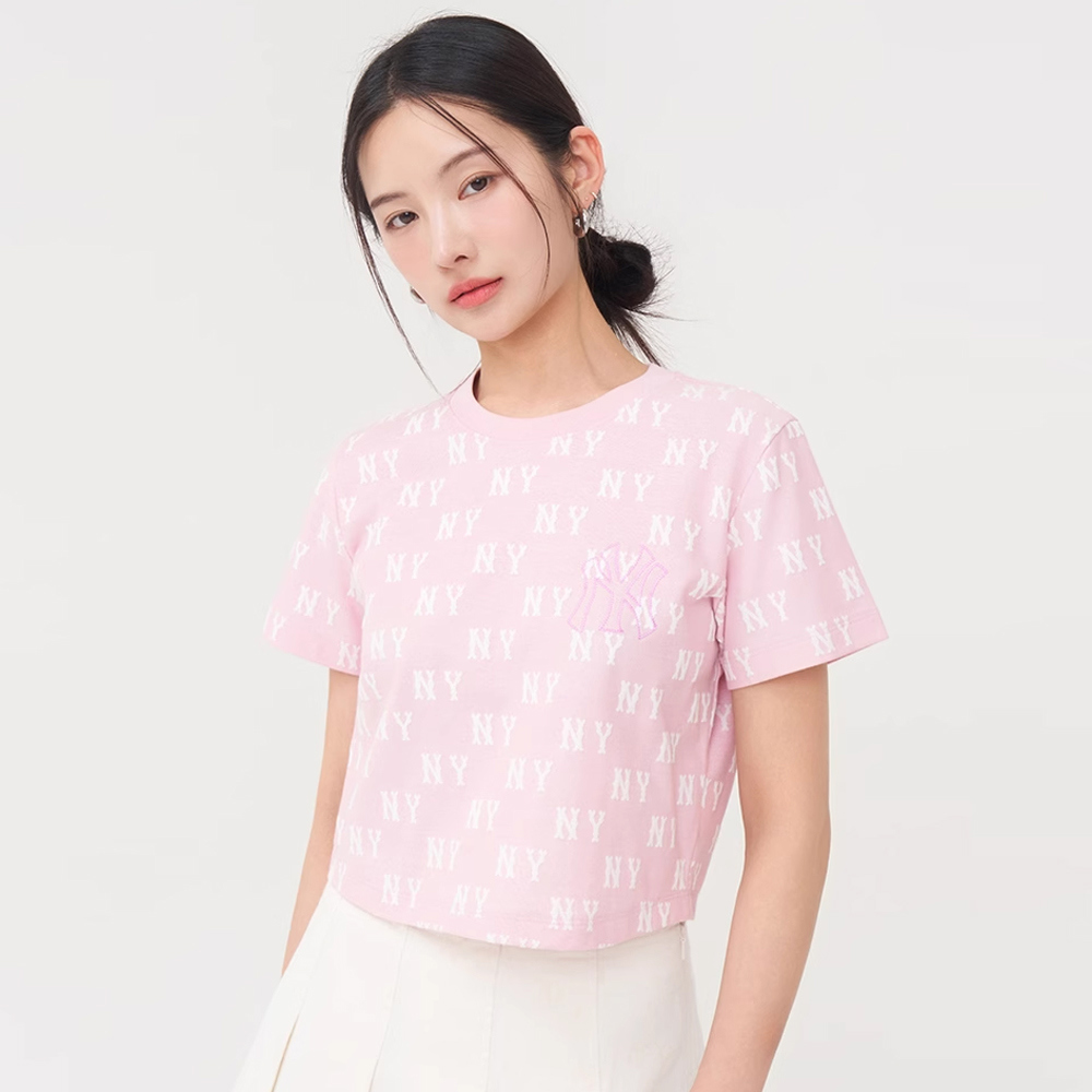MLB 女版短袖T恤 Monogram系列 紐約洋基隊 (3FTSM0153-50PKM)