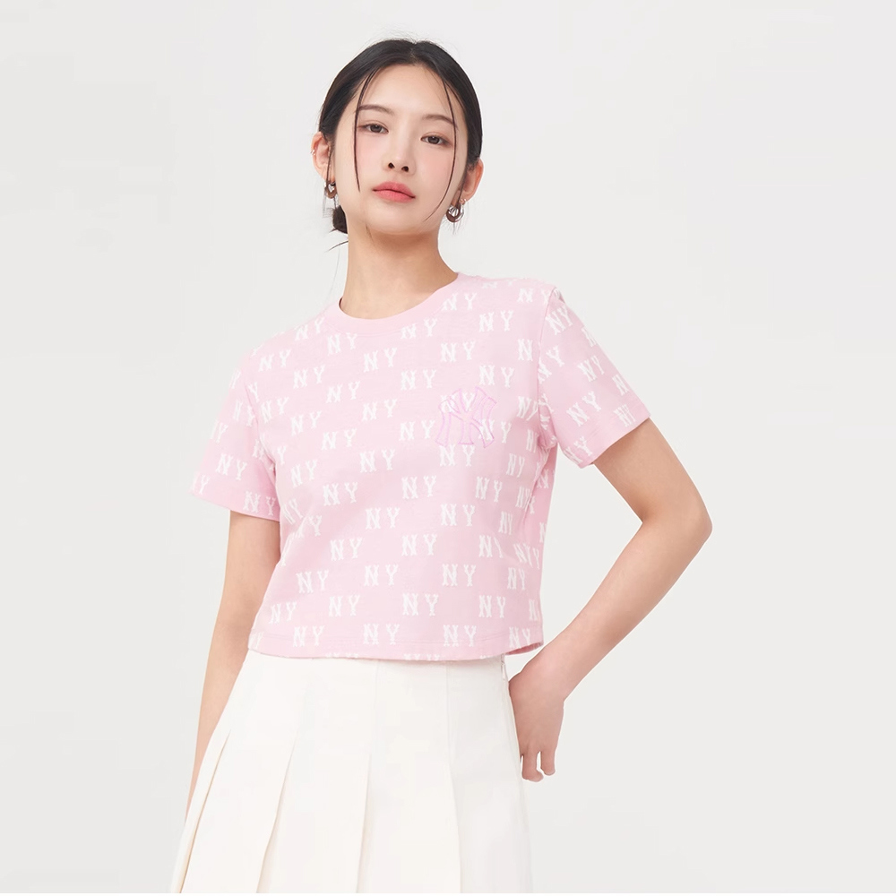 MLB 女版短袖T恤 Monogram系列 紐約洋基隊 (3FTSM0153-50PKM)