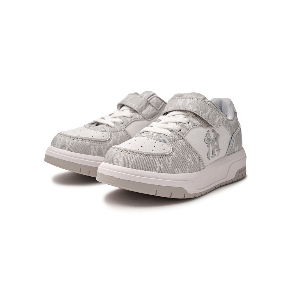 MLB KIDS 牛仔丹寧Monogram老爹鞋 學長鞋 童鞋 Chunky Liner 紐約洋基隊 (7ASXLM15N-50GRS)