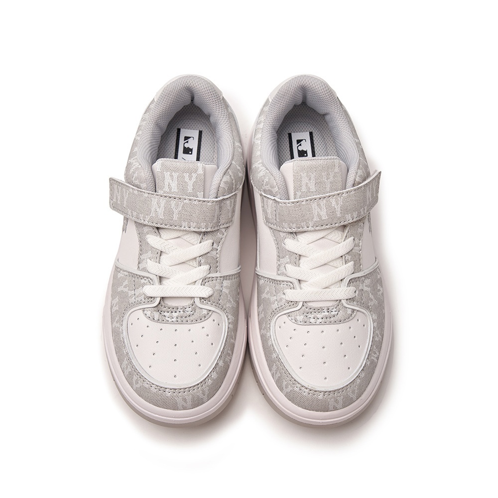 MLB KIDS 牛仔丹寧Monogram老爹鞋 學長鞋 童鞋 Chunky Liner 紐約洋基隊 (7ASXLM15N-50GRS)
