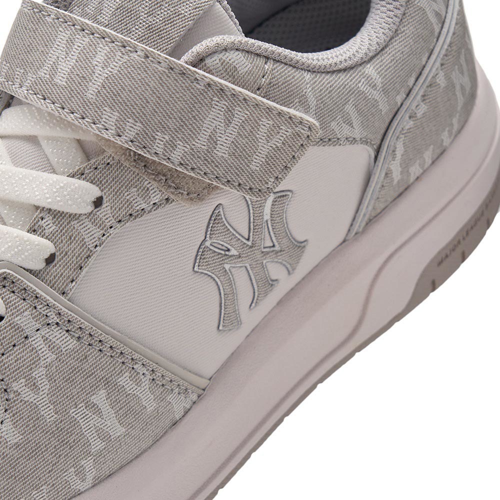 MLB KIDS 牛仔丹寧Monogram老爹鞋 學長鞋 童鞋 Chunky Liner 紐約洋基隊 (7ASXLM15N-50GRS)