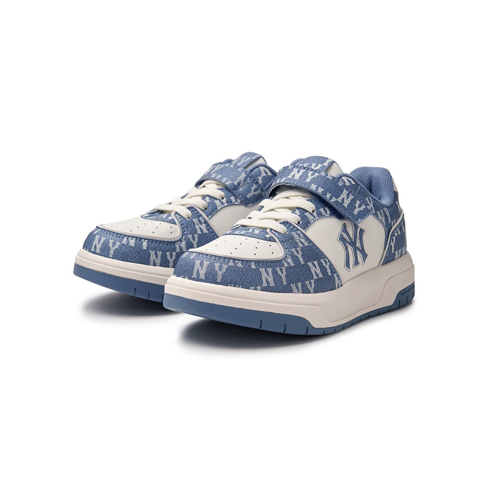 MLB KIDS 牛仔丹寧Monogram老爹鞋 學長鞋 童鞋 Chunky Liner 紐約洋基隊 (7ASXLM15N-50SBS)