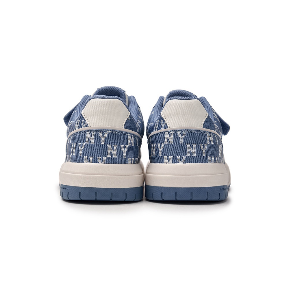 MLB KIDS 牛仔丹寧Monogram老爹鞋 學長鞋 童鞋 Chunky Liner 紐約洋基隊 (7ASXLM15N-50SBS)