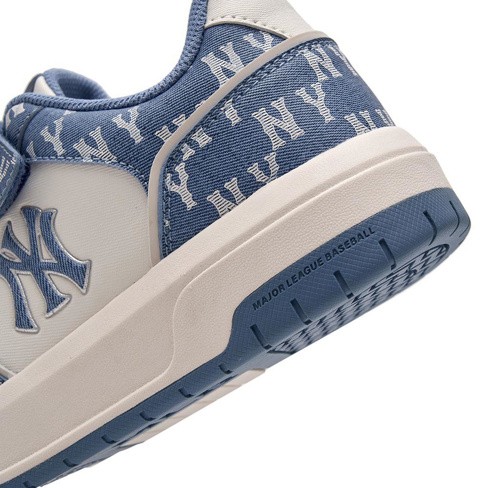MLB KIDS 牛仔丹寧Monogram老爹鞋 學長鞋 童鞋 Chunky Liner 紐約洋基隊 (7ASXLM15N-50SBS)
