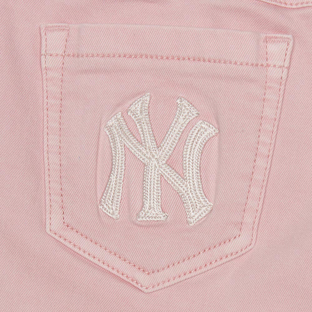 MLB KIDS 牛仔丹寧短褲 童裝 紐約洋基隊 (7FDPB0953-50PKM)
