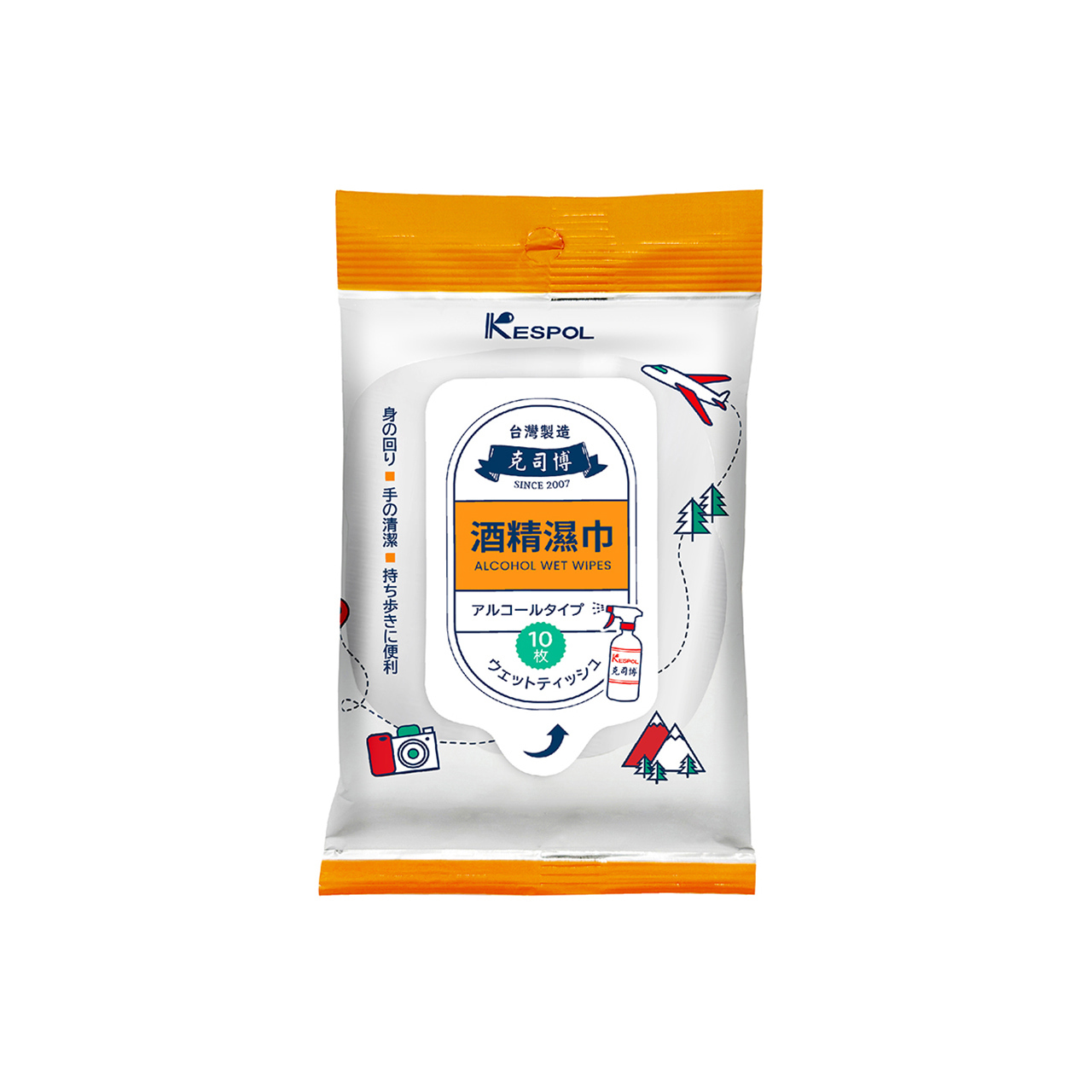 《員購專區》KESPOL克司博酒精濕巾10抽6包組