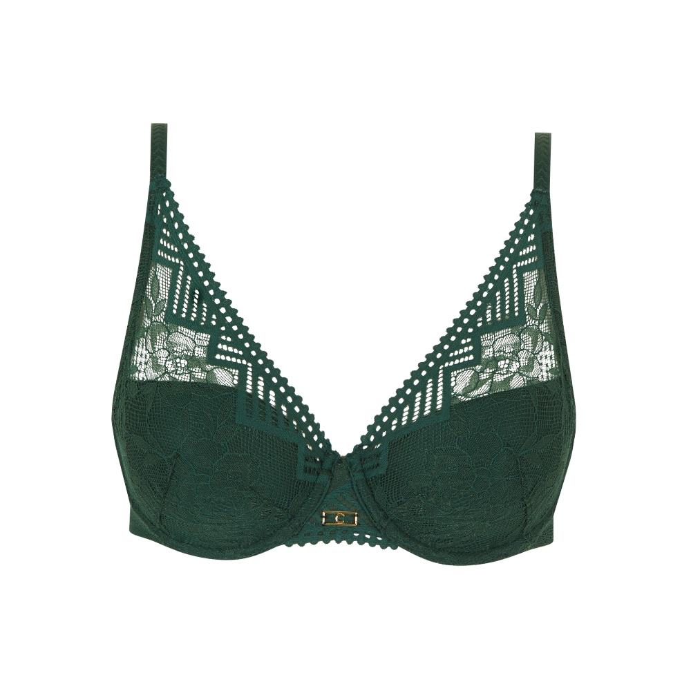 網路獨賣【Chantelle】深V Spacer T-Shirt Bra 內衣>BCD罩杯>松柏綠(13XND_00R)【Origins】