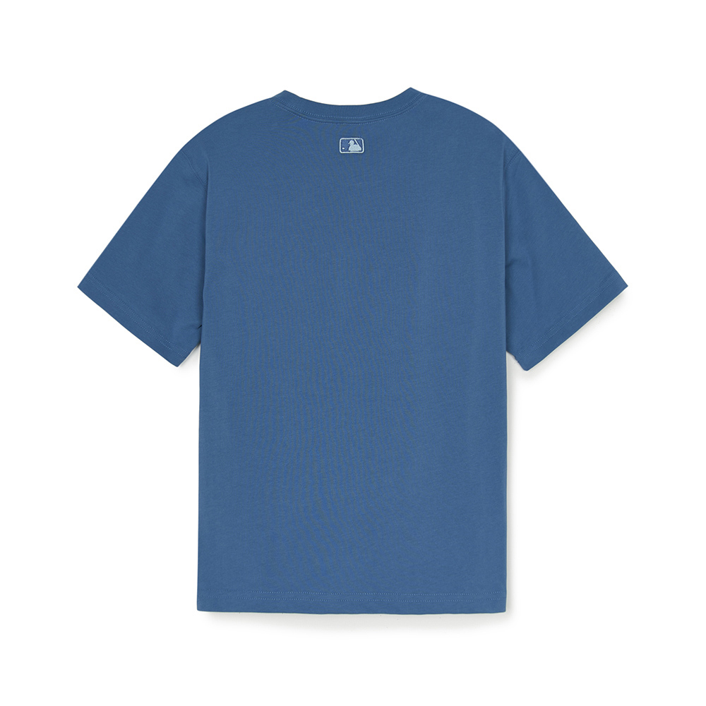 MLB KIDS 牛仔丹寧短袖T恤 童裝 Monogram系列 洛杉磯道奇隊 (7ATSM0753-07BLD)