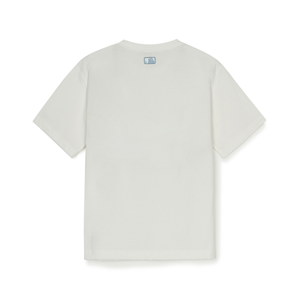 MLB KIDS 牛仔丹寧短袖T恤 童裝 Monogram系列 紐約洋基隊 (7ATSM0753-50IVS)