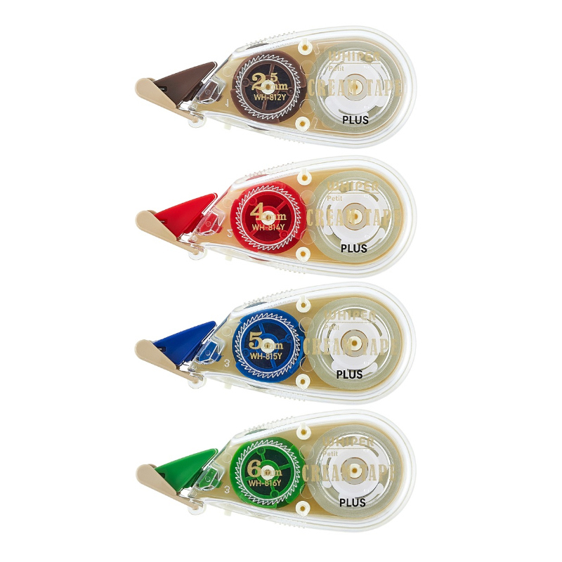 PLUS 手帳修正帶-咖/紅/藍/綠