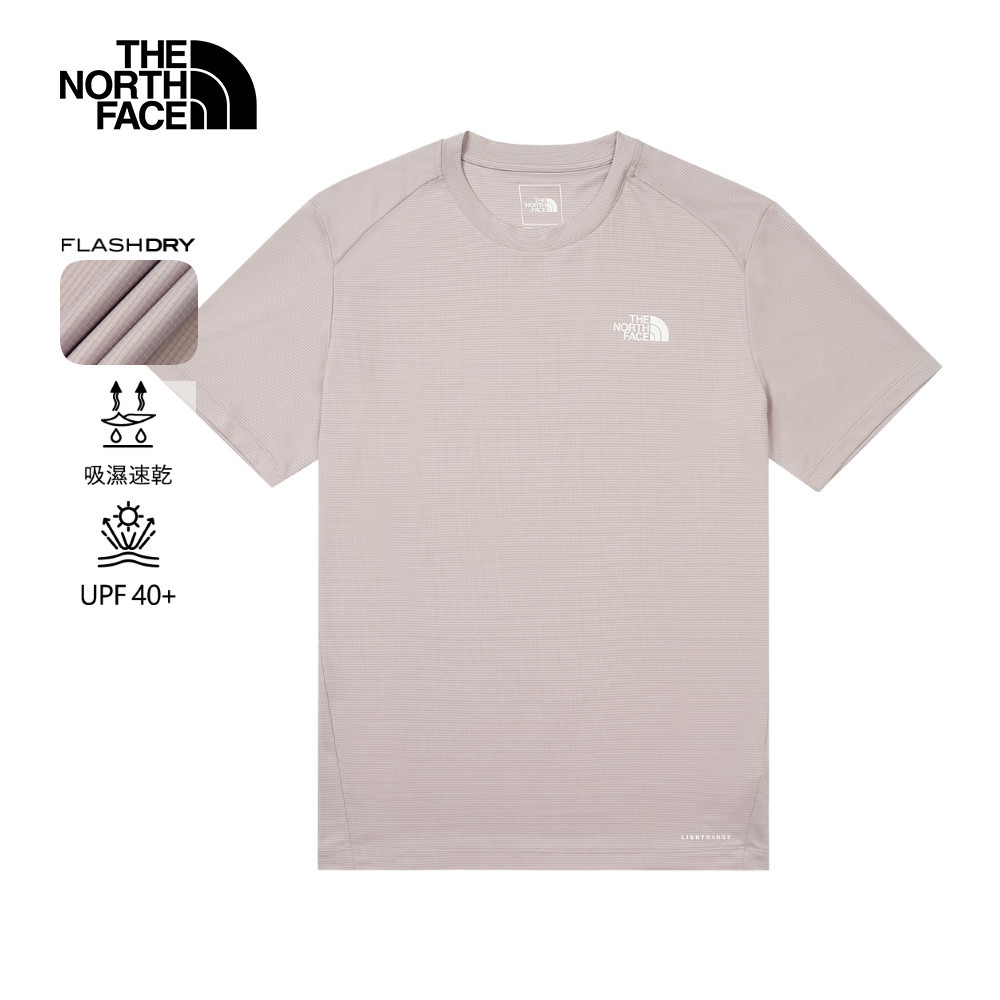 The North Face北面男款灰色UPF防曬短袖T恤｜83TO1OA