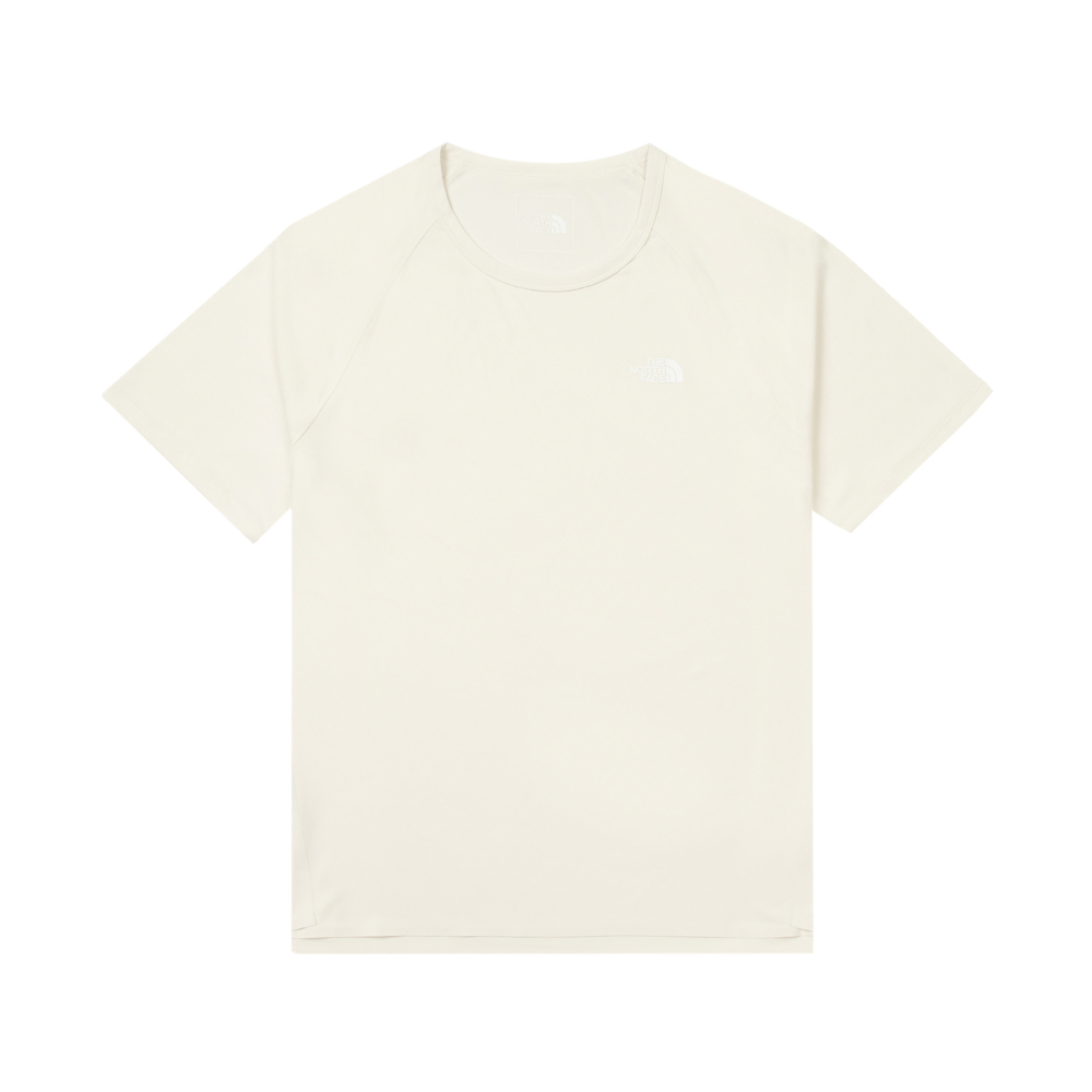 The North Face北面男款米白色UPF防曬短袖T恤｜87W7QLI