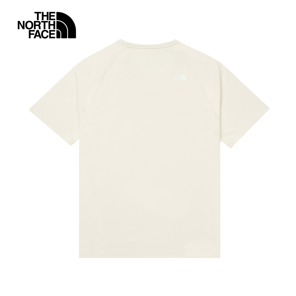 The North Face北面男款米白色UPF防曬短袖T恤｜87W7QLI