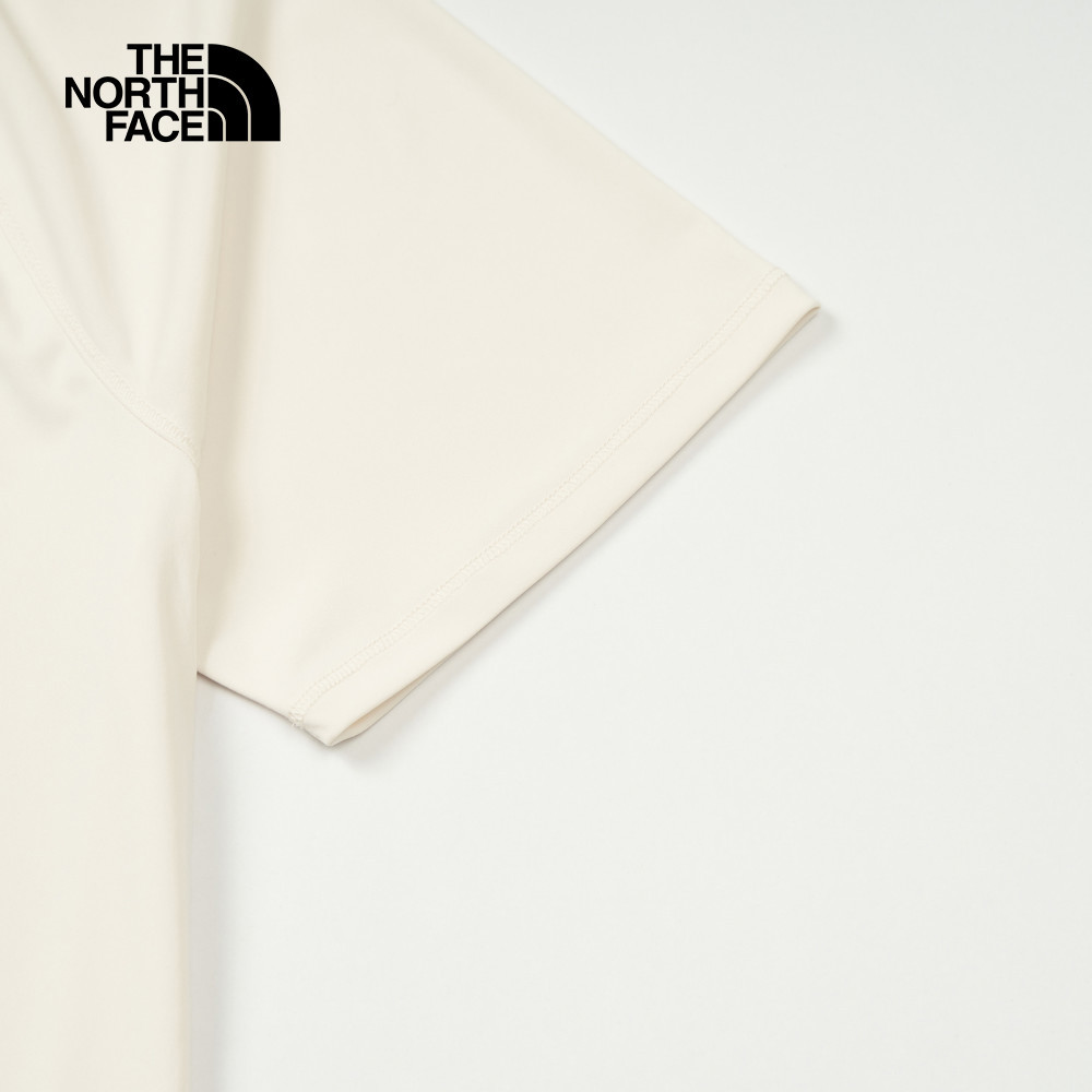 The North Face北面男款米白色UPF防曬短袖T恤｜87W7QLI