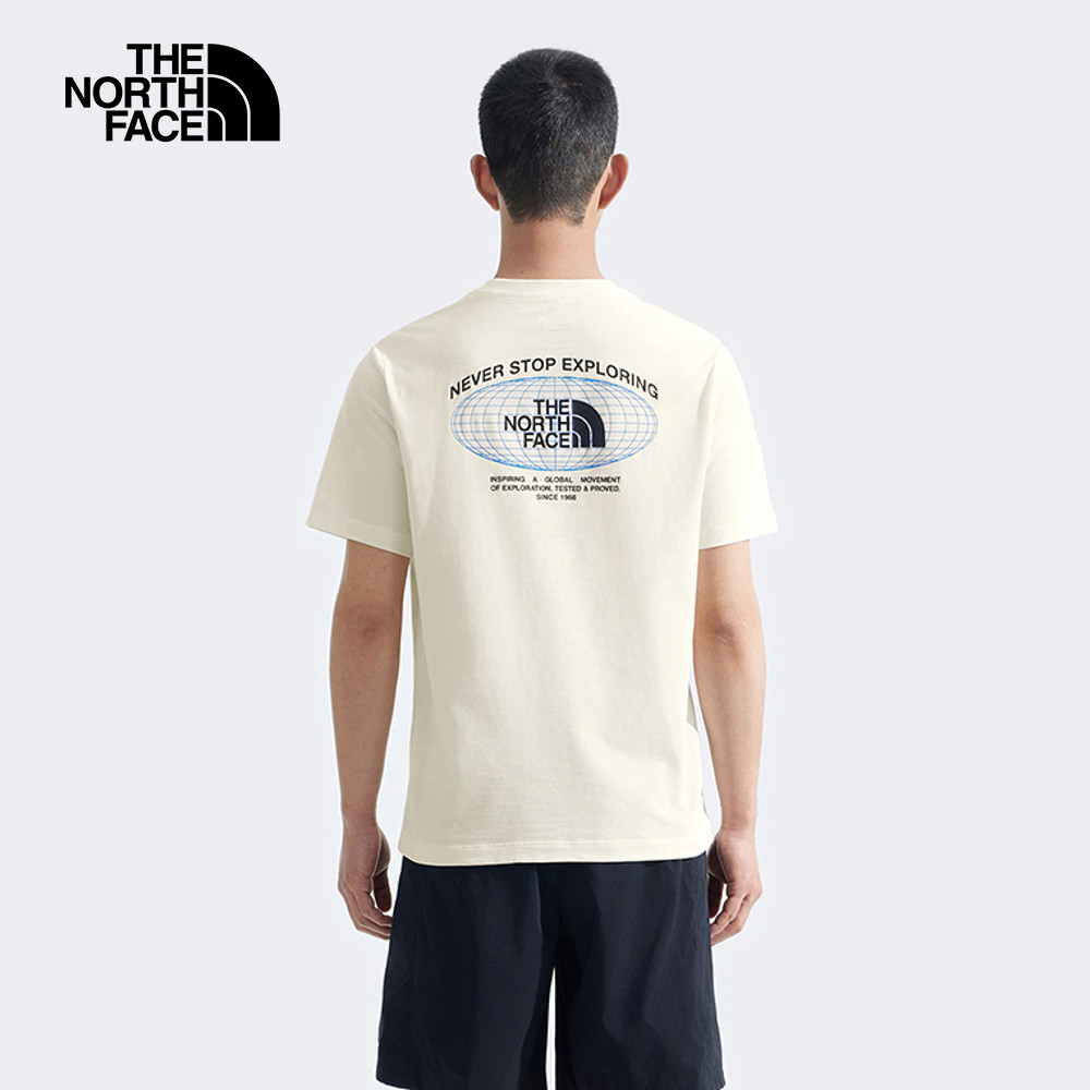 The North Face北面男款米白色吸濕排汗短袖T恤｜8DE7QLI