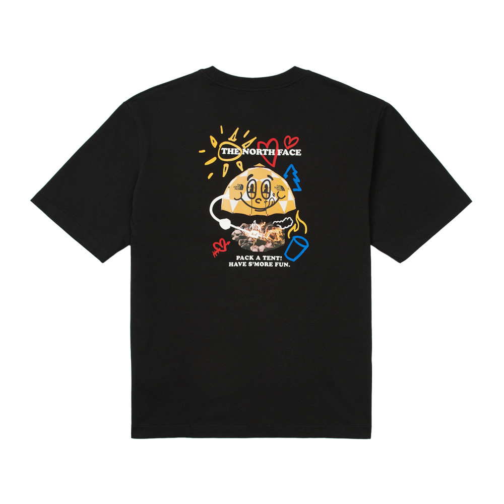 The North Face北面男女款黑色純棉短袖T恤｜8D85JK3