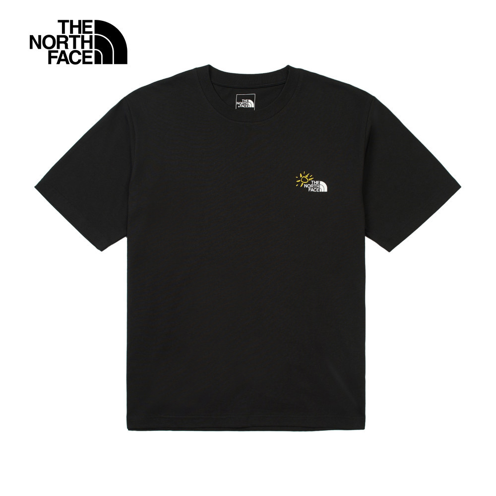 The North Face北面男女款黑色純棉短袖T恤｜8D85JK3