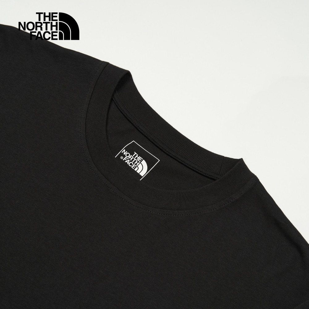 The North Face北面男女款黑色純棉短袖T恤｜8D85JK3