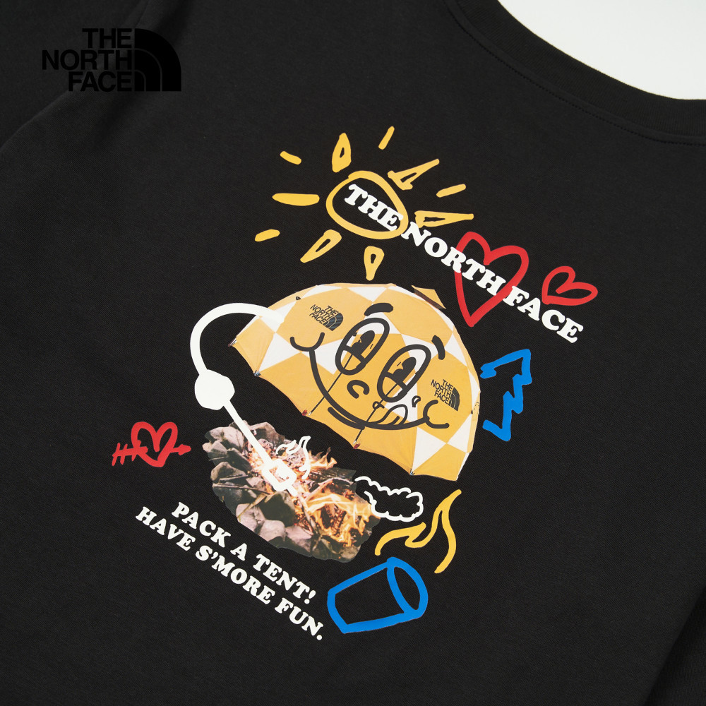 The North Face北面男女款黑色純棉短袖T恤｜8D85JK3