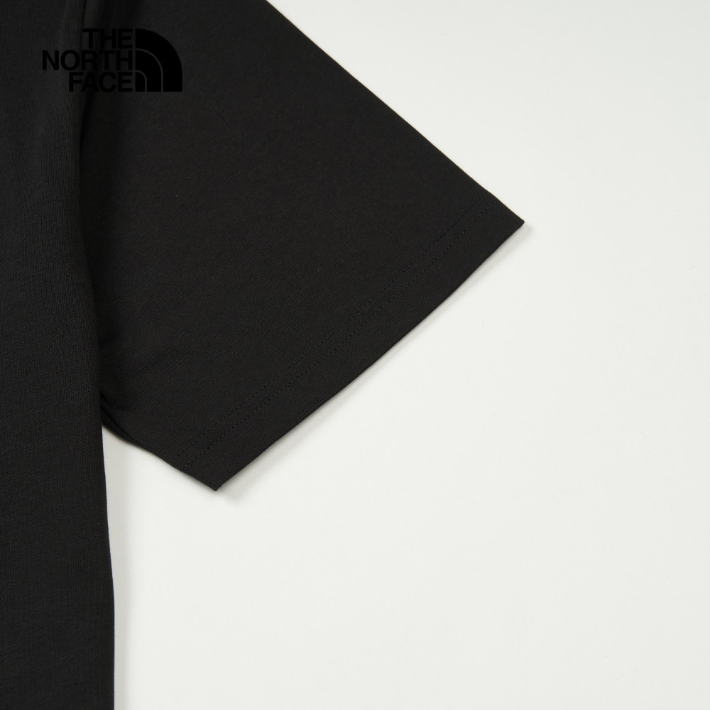 The North Face北面男女款黑色純棉短袖T恤｜8D85JK3
