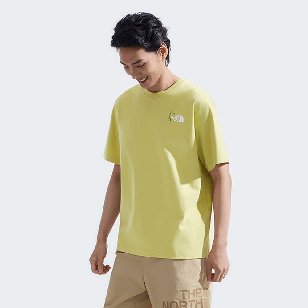 The North Face北面男女款卡其色純棉短袖T恤｜8DBV0UO