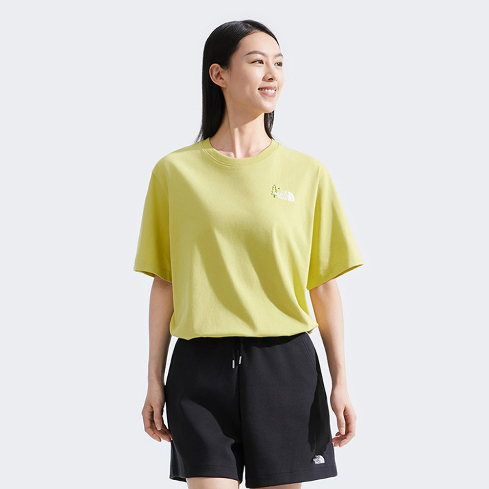 The North Face北面男女款卡其色純棉短袖T恤｜8DBV0UO