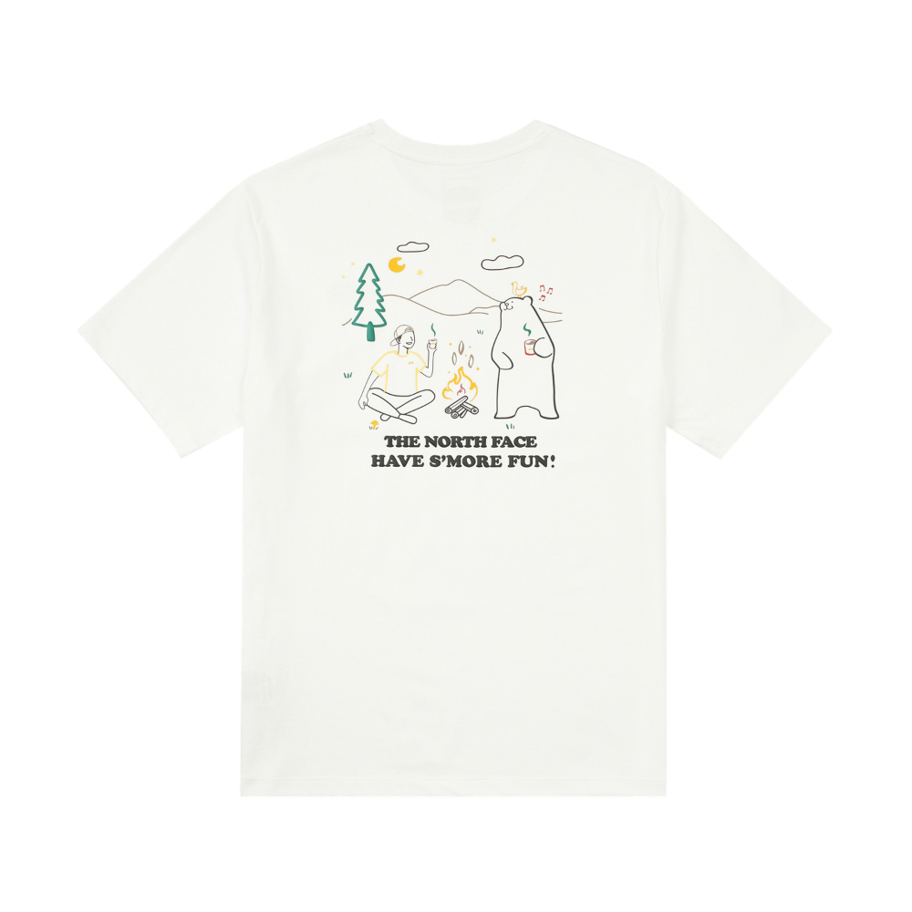 The North Face北面男女款白色純棉短袖T恤｜8DBVFN4
