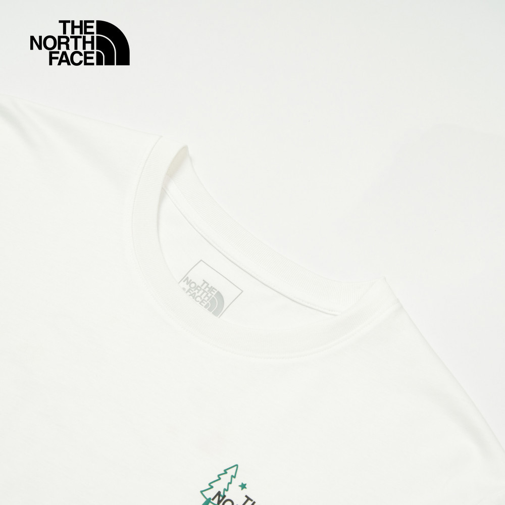 The North Face北面男女款白色純棉短袖T恤｜8DBVFN4