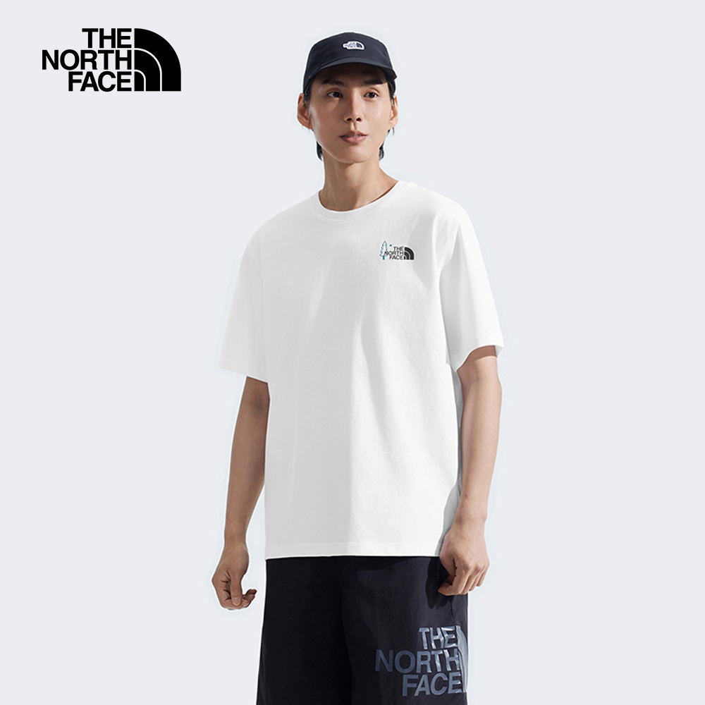 The North Face北面男女款白色純棉短袖T恤｜8DBVFN4