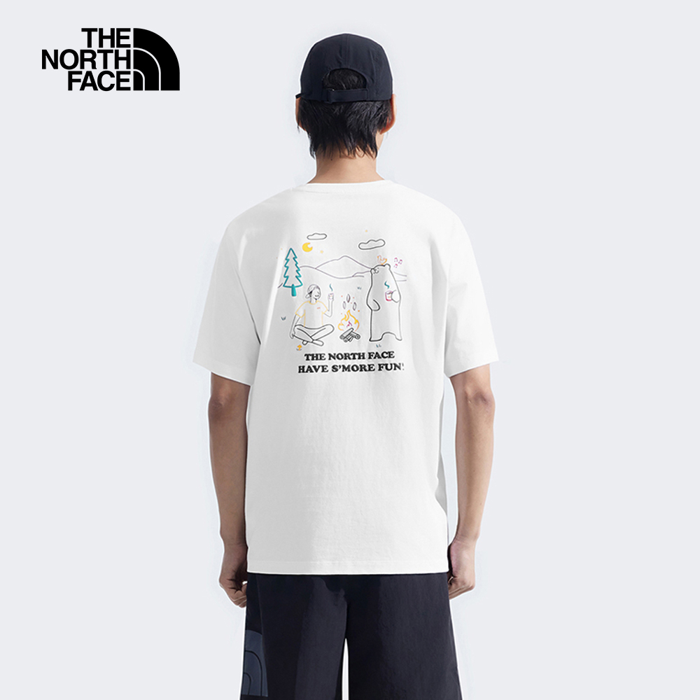 The North Face北面男女款白色純棉短袖T恤｜8DBVFN4