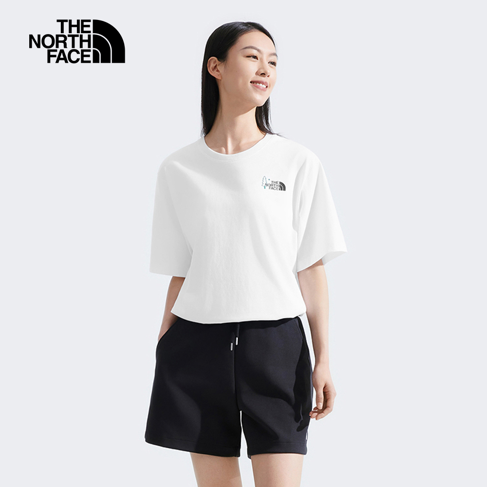 The North Face北面男女款白色純棉短袖T恤｜8DBVFN4
