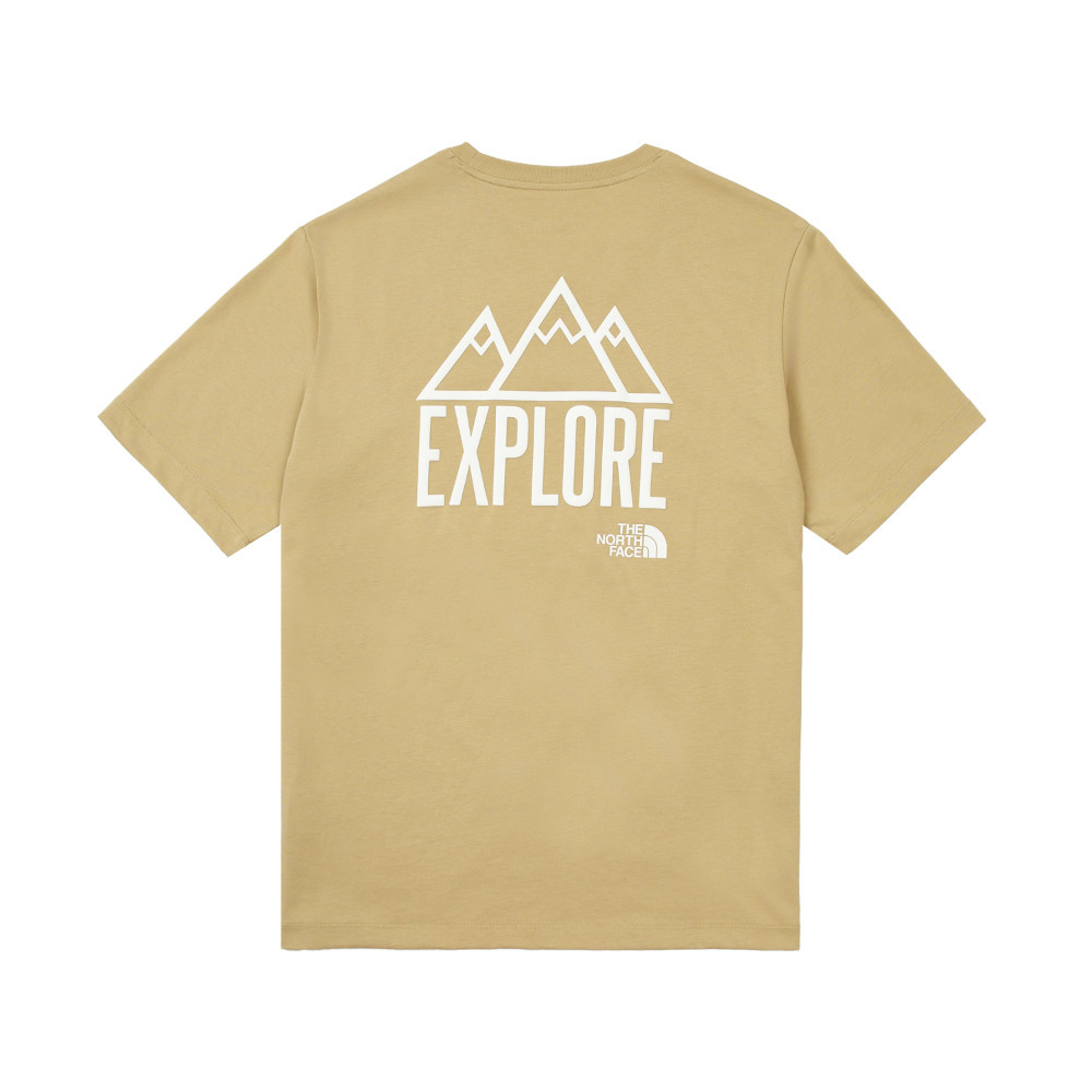 The North Face北面男女款卡其色純棉短袖T恤｜8DBWLK5