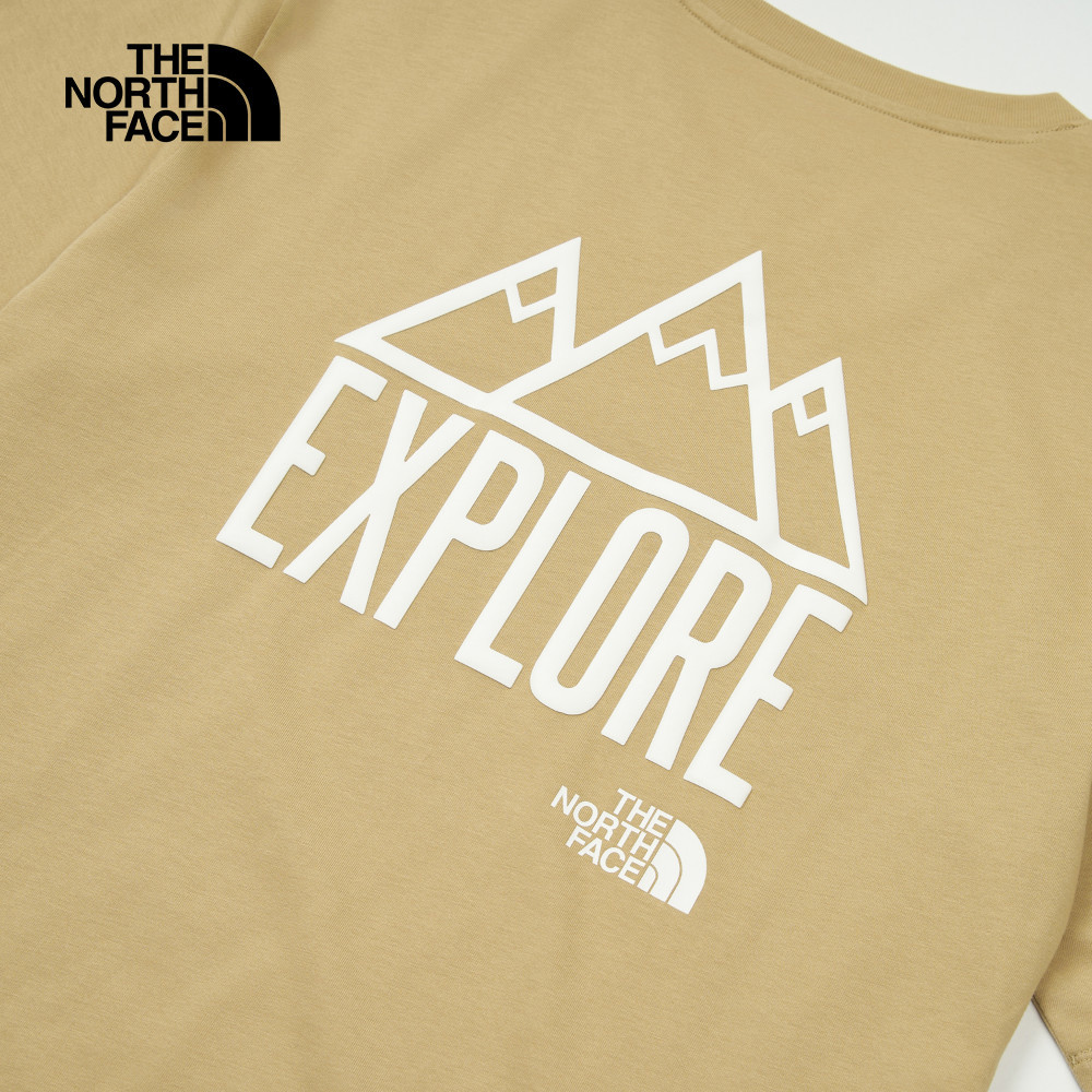 The North Face北面男女款卡其色純棉短袖T恤｜8DBWLK5