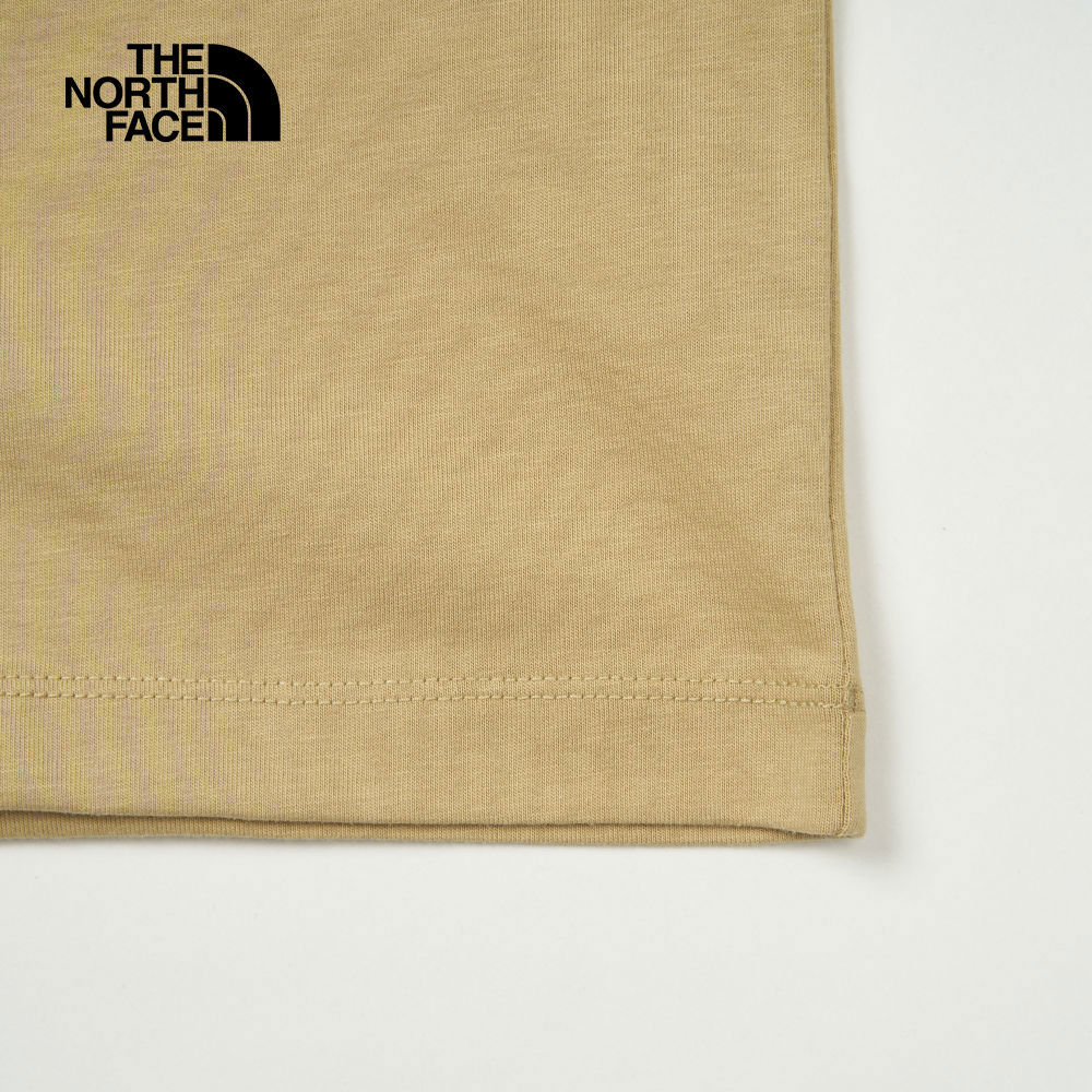 The North Face北面男女款卡其色純棉短袖T恤｜8DBWLK5