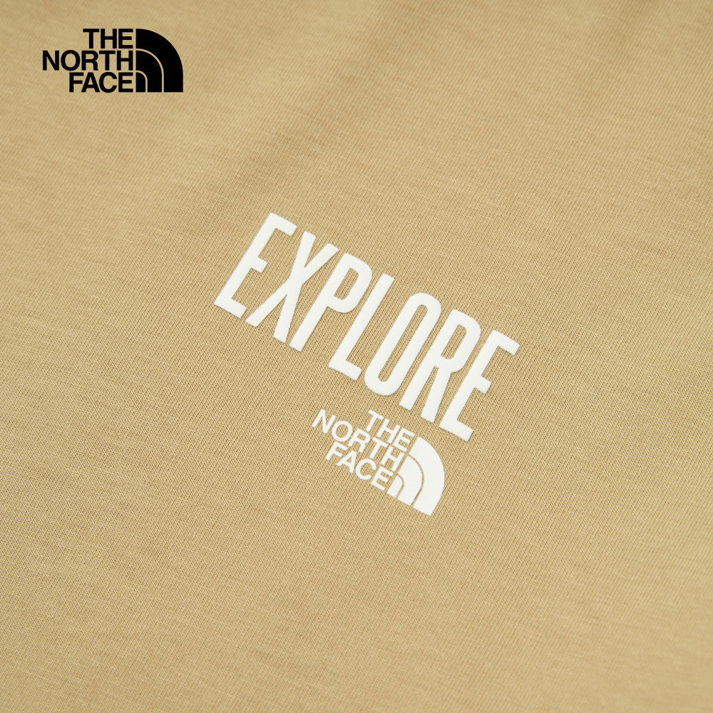 The North Face北面男女款卡其色純棉短袖T恤｜8DBWLK5