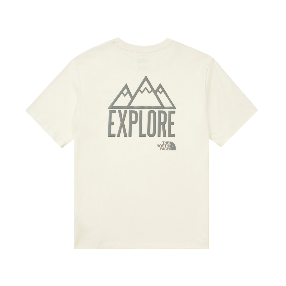 【10/27 12點限時搶購】The North Face北面男女款米白色純棉短袖T恤｜8DBWQLI