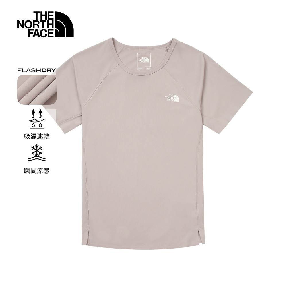 The North Face北面女款灰色UPF防曬短袖T恤｜8CYY1OA