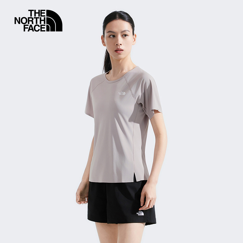 The North Face北面女款灰色UPF防曬短袖T恤｜8CYY1OA