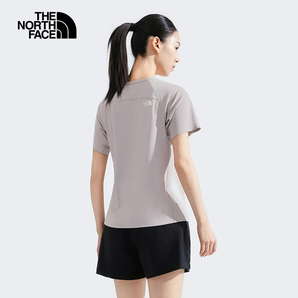 The North Face北面女款灰色UPF防曬短袖T恤｜8CYY1OA