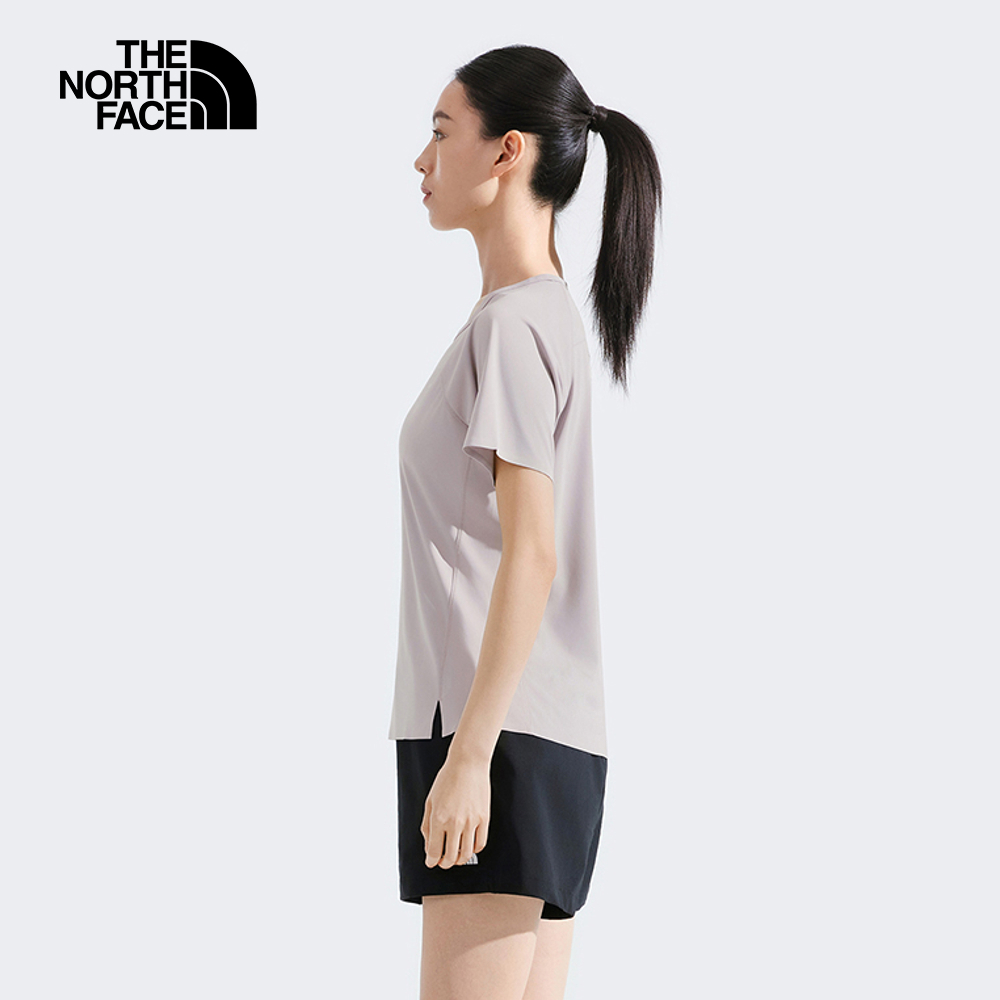 The North Face北面女款灰色UPF防曬短袖T恤｜8CYY1OA
