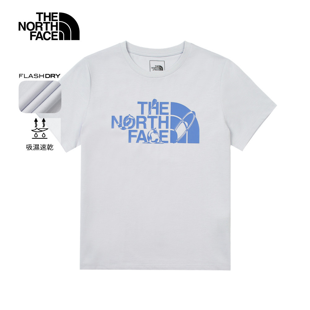 The North Face北面女款灰色吸濕排汗短袖T恤｜8D7P0TI