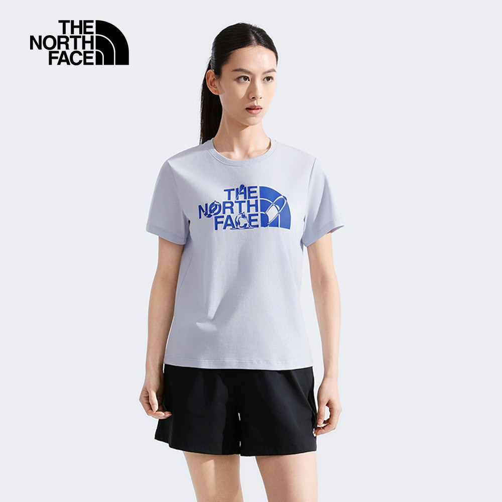 The North Face北面女款灰色吸濕排汗短袖T恤｜8D7P0TI
