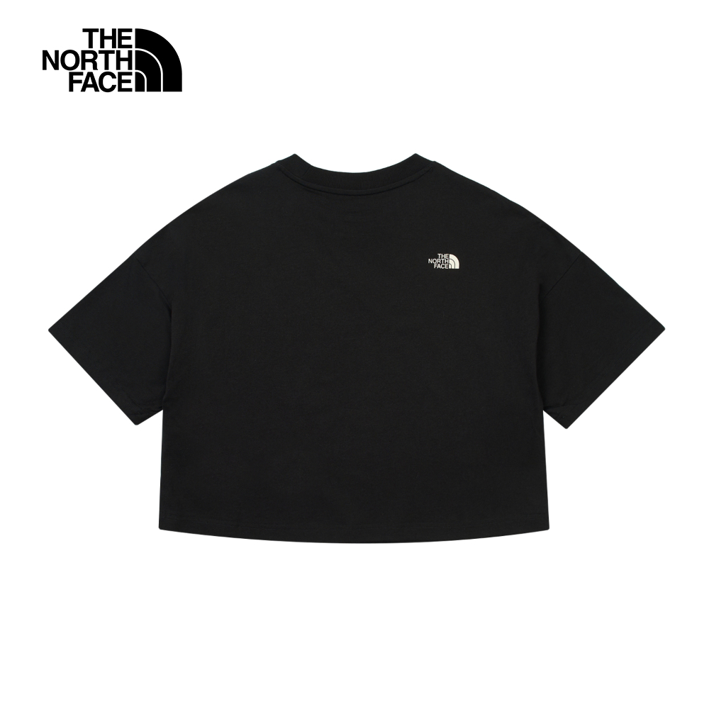 The North Face北面女款黑色純棉短版短袖T恤｜8DCEJK3