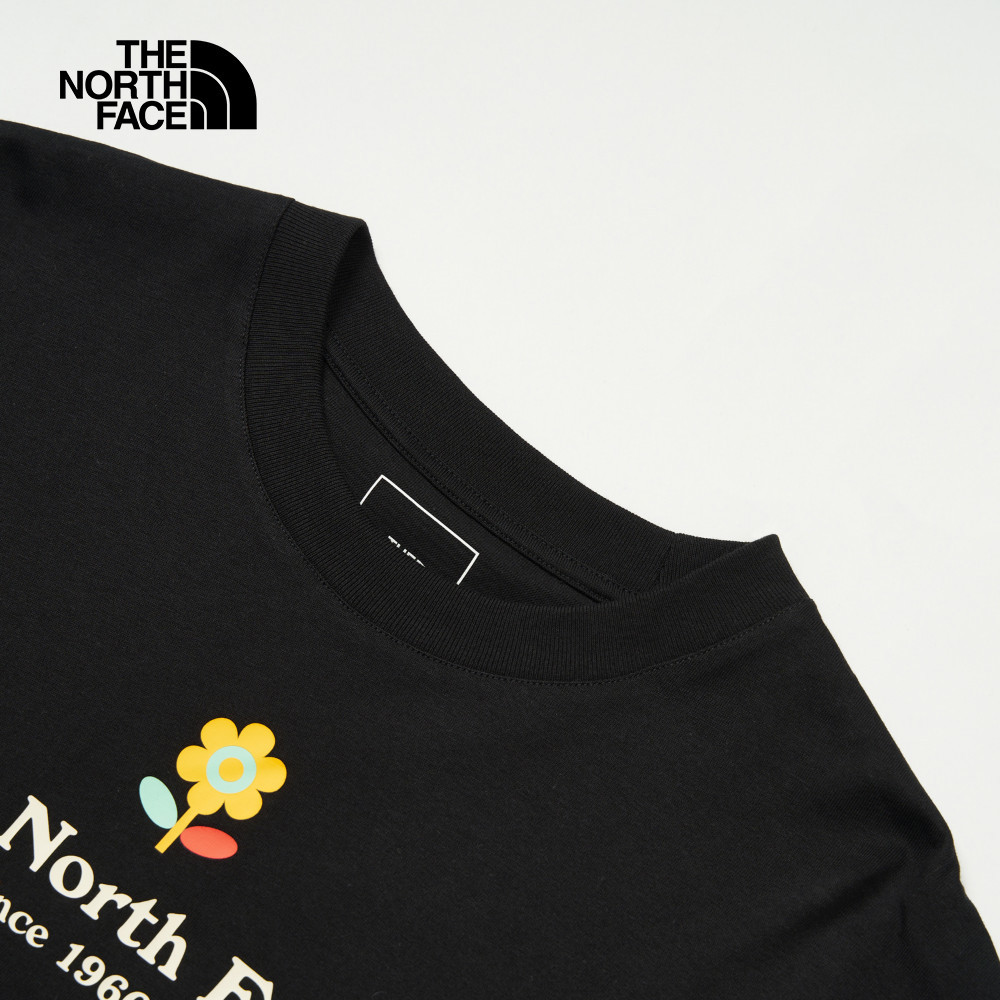 The North Face北面女款黑色純棉短版短袖T恤｜8DCEJK3