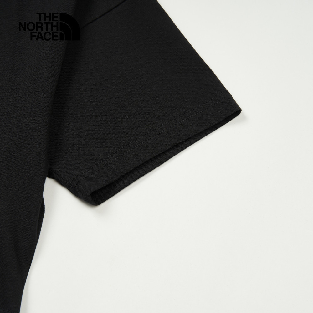 The North Face北面女款黑色純棉短版短袖T恤｜8DCEJK3