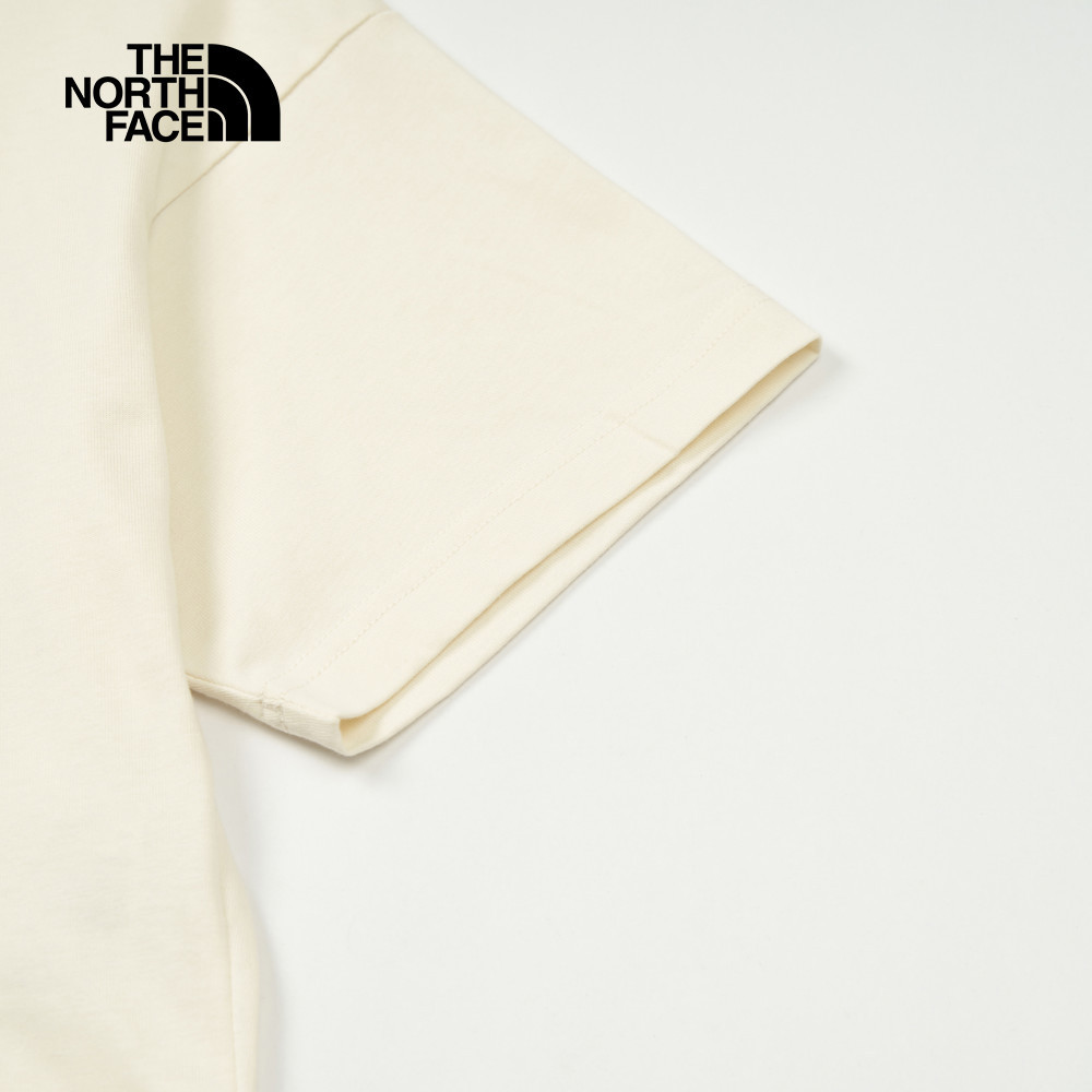 【10/27 12點限時搶購】The North Face北面女款米白色純棉短版短袖T恤｜8DCEQLI
