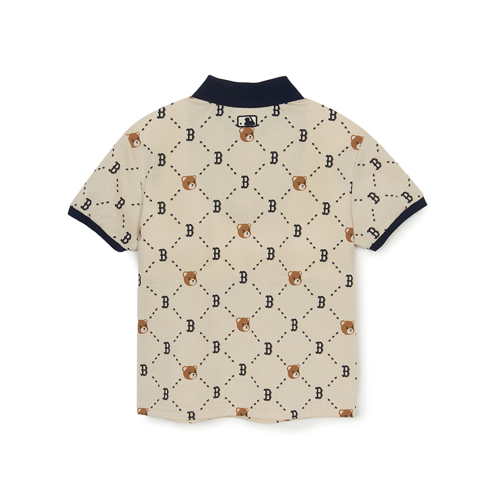MLB KIDS 短袖Polo衫 童裝 Mega Bear系列 波士頓紅襪隊 (7APQC0153-43SAL)