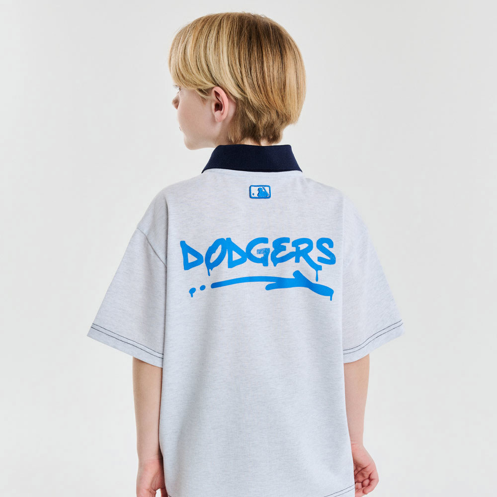 MLB KIDS 短袖Polo衫 童裝 Varsity系列 洛杉磯道奇隊 (7APQV0353-07MGL)